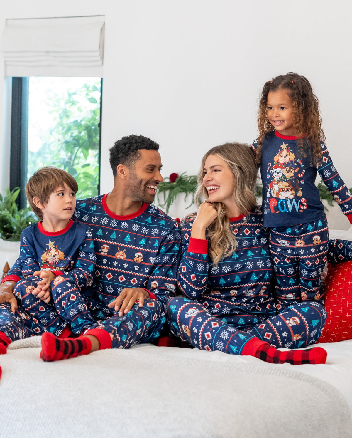 PatPat PAW Patrol Matching Family Christmas Pajamas Fair Isle Navy
