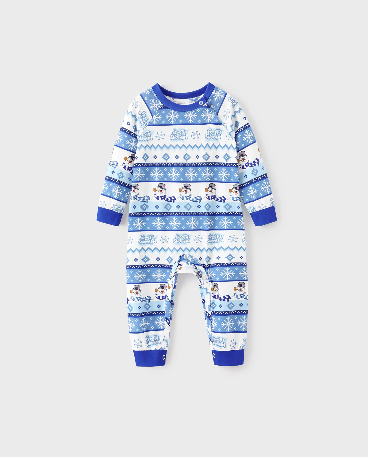 PatPat Frosty the Snowman Family Matching Christmas Pajamas Fair Isle Blue