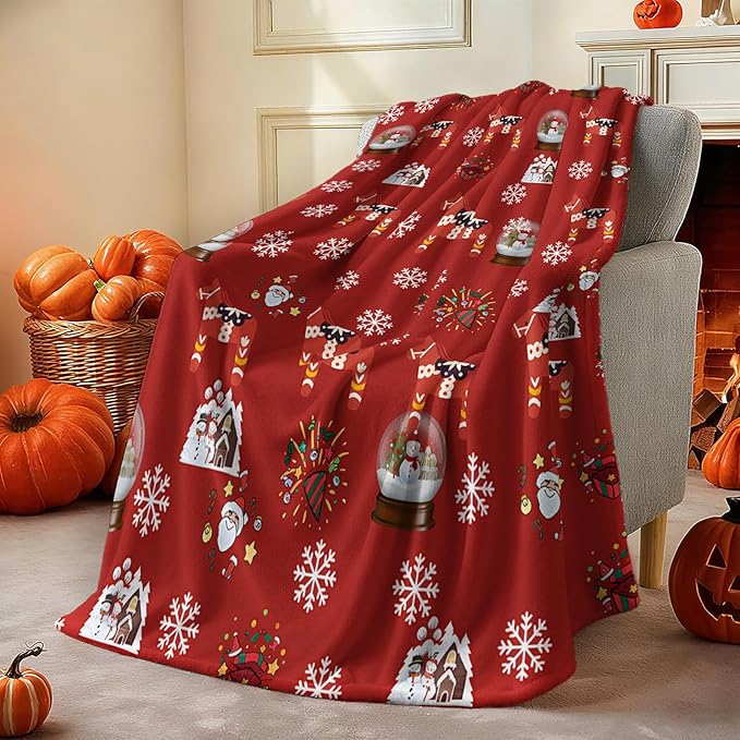 COMFAR Cute Christmas Blankets and Throws for Adults/Women/Boys/Kids, Holiday Fleece Throw Blanket for Couch/Sofa, Holiday Decor, Christmas Decorations/Gifts 40"x 60"