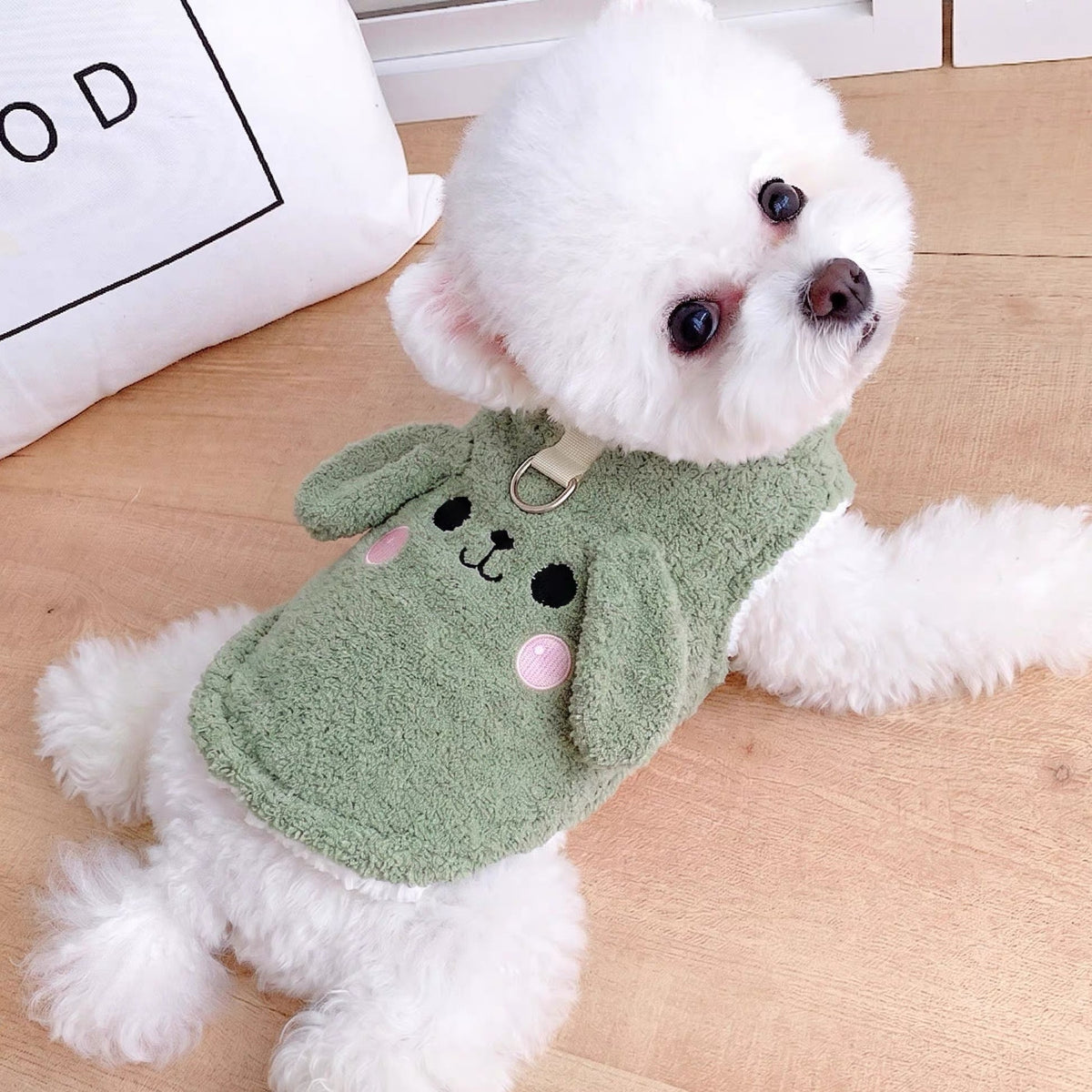 Puppy Face Soft Fleece Dog Cat Vest Harness