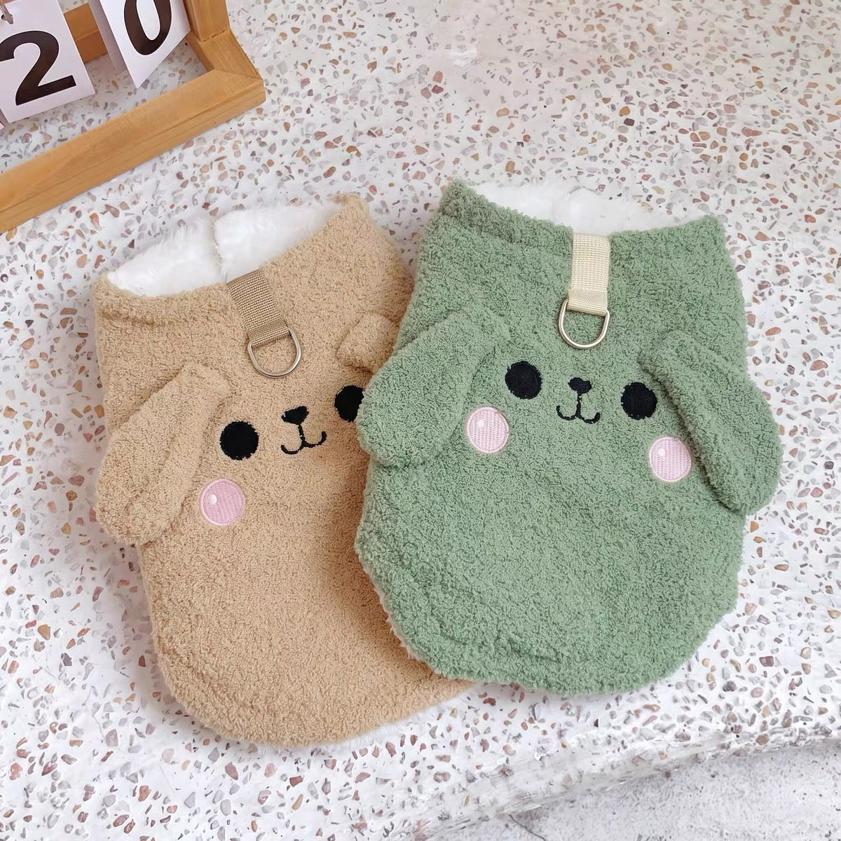 Puppy Face Soft Fleece Dog Cat Vest Harness