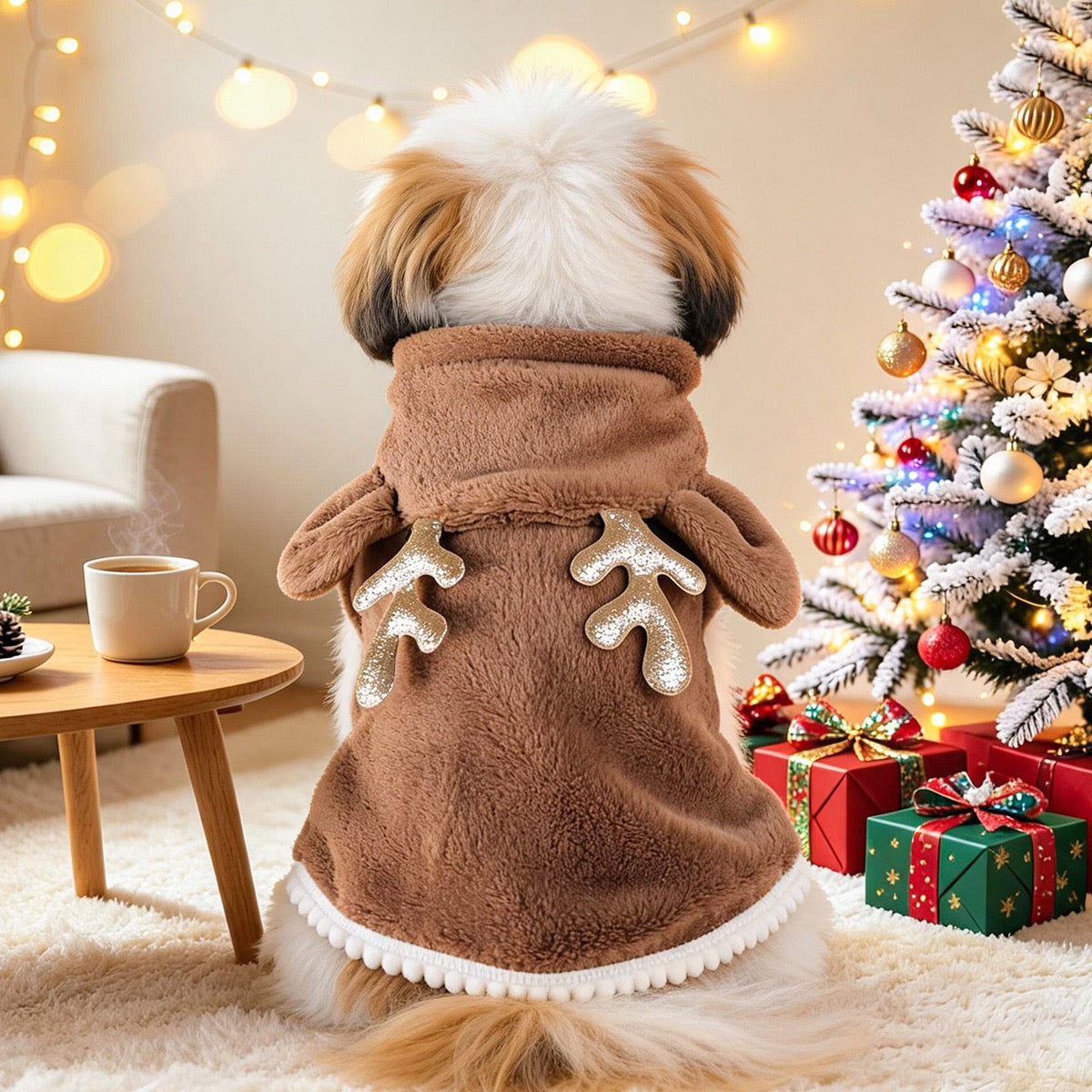 Christmas Santa Tree Elk Dog Cat Cape Coat