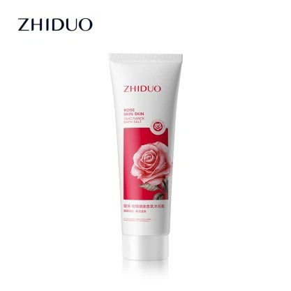 ZHIDUO Rose Fragrance Bath Salt 248g, Gentle Exfoliating Body Scrub
