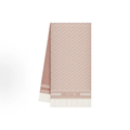 Dusty‑Pink All‑Over Monogram Reversible Fringed Winter Scarf