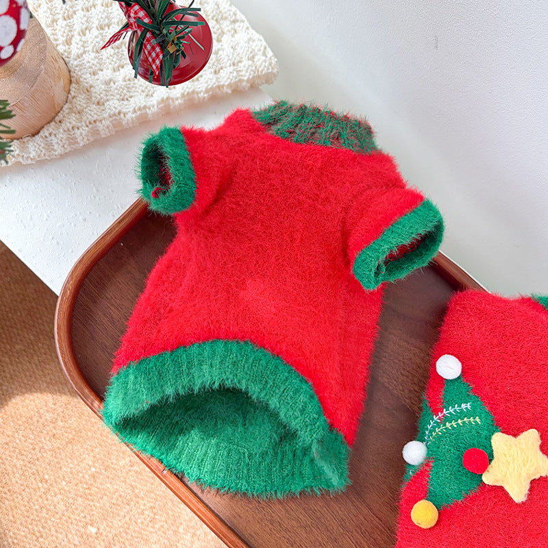 Christmas Tree Dot Decor Dog Cat Sweater
