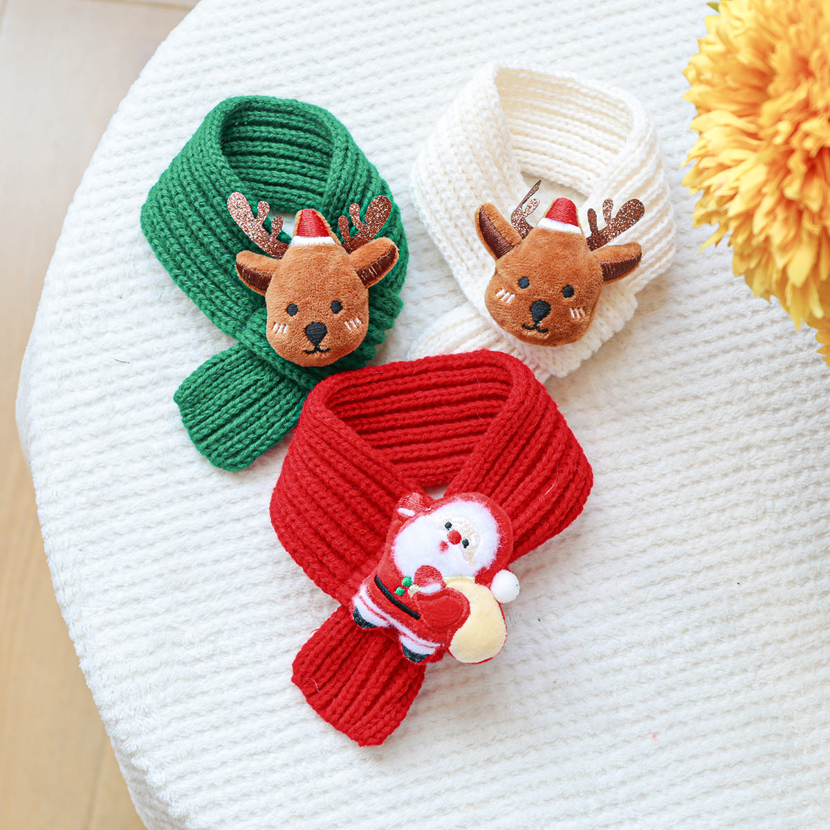 Christmas Santa/Elk Decor Dog Cat Scarf