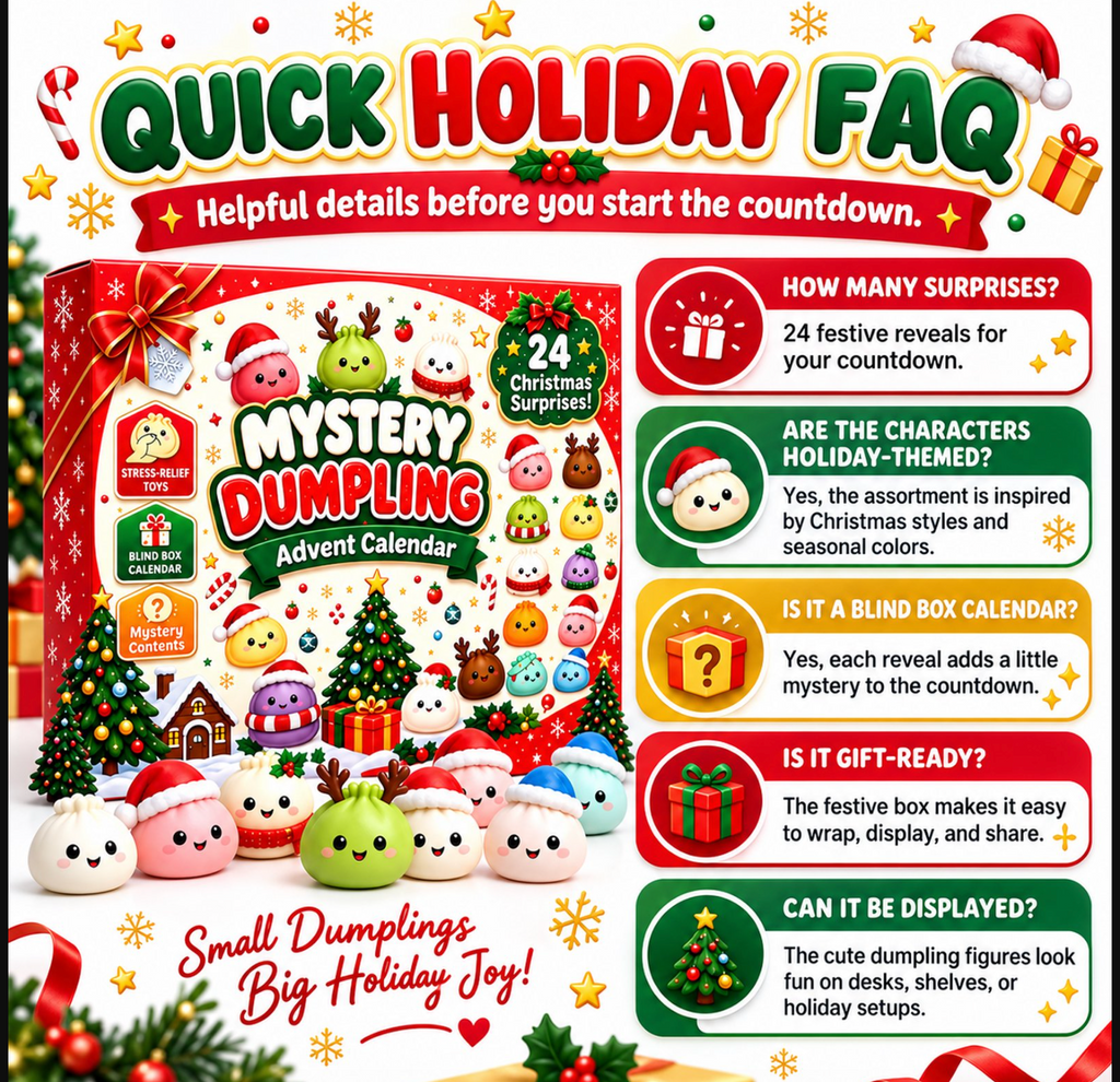 Mystery Dumpling 24 Day Holiday Advent Calendar SHIPS 10/30