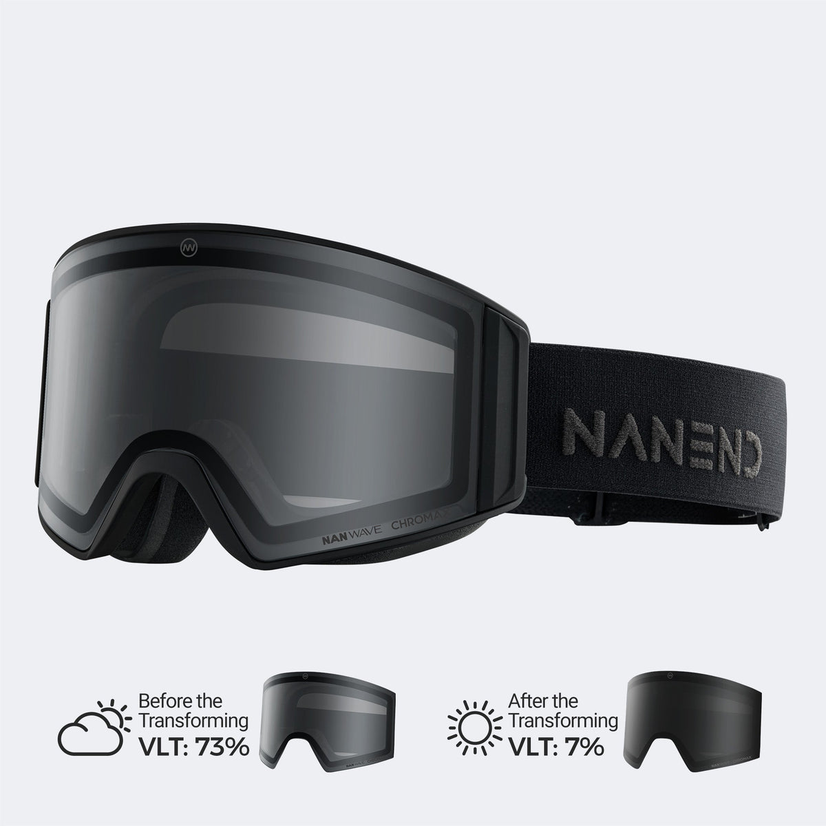 Color-changing push-top defogger Ski Goggles NG22max