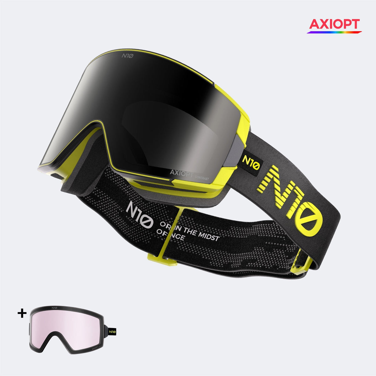 SNAP Master – AXIOPT High-Contrast Anti-Fog Magnetic Side Opening Ski Goggles N10