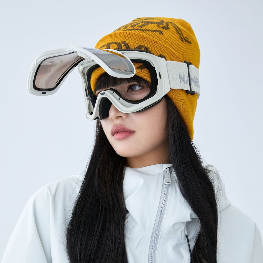 Transient-Dual ZEISS Lens Anti-Fog Bamboo Textured Straps Ski Goggles NG24Pro
