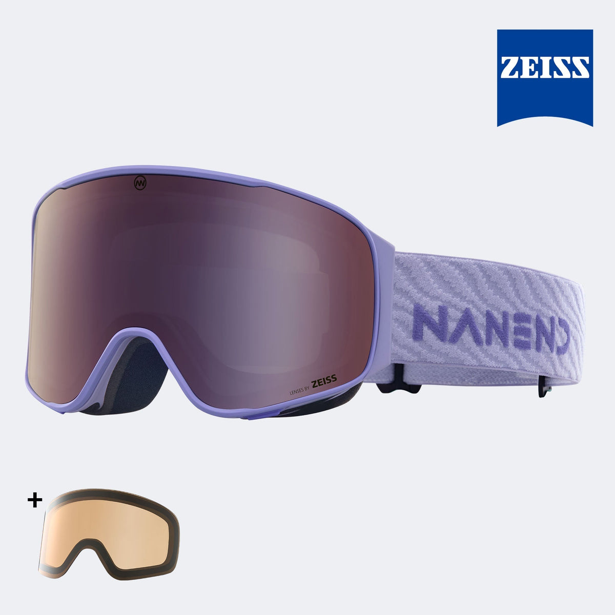 Transient-Dual ZEISS Lens Anti-Fog Bamboo Textured Straps Ski Goggles NG24Pro