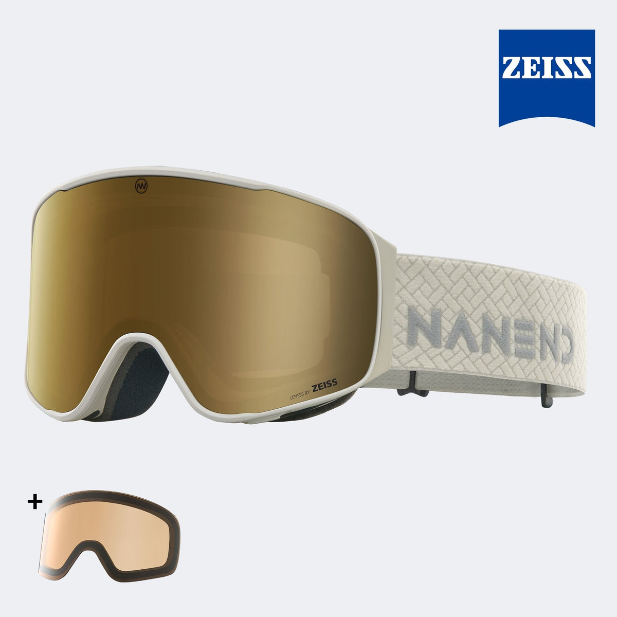 Transient-Dual ZEISS Lens Anti-Fog Bamboo Textured Straps Ski Goggles NG24Pro
