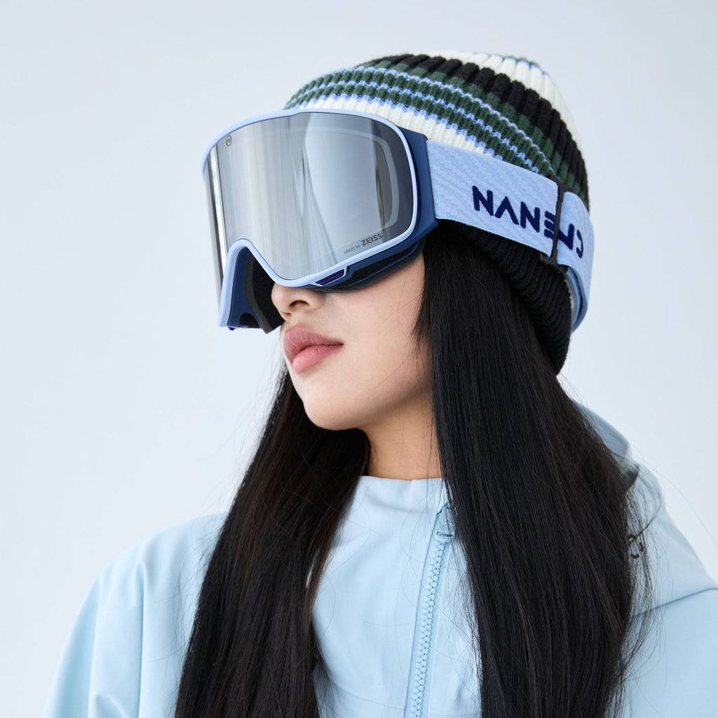 Transient-Dual ZEISS Lens Anti-Fog Bamboo Textured Straps Ski Goggles NG24Pro
